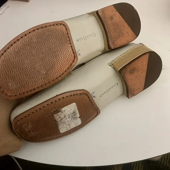 Cole Haan leather cream loafer / moccasin Sz 9 - Picture 4 of 5